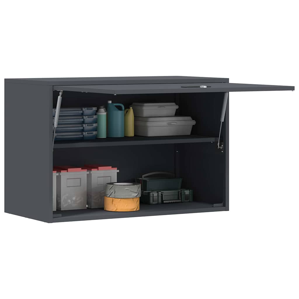 Armadio a muro per garage Antracite 80 x 40 x 53 cm | homemem39