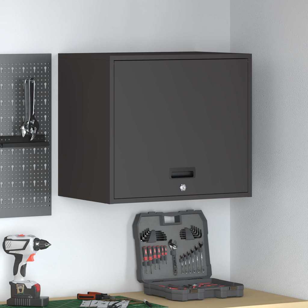 Armadio a muro per garage Nero 60 x 40 x 53 cm | homemem39