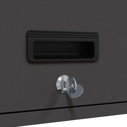 Armadio a muro per garage Nero 90 x 33 x 35 cm