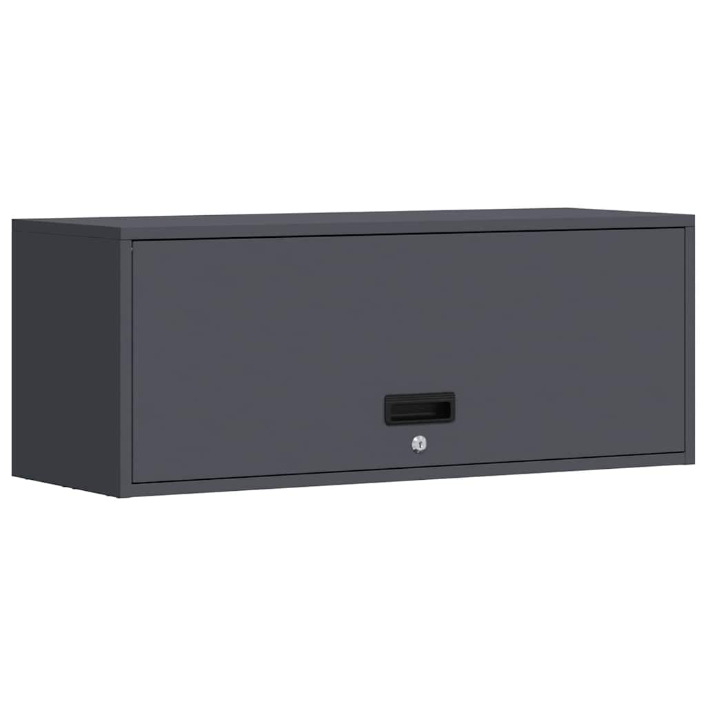 Armadio a muro per garage Antracite 90 x 33 x 35 cm | homemem39