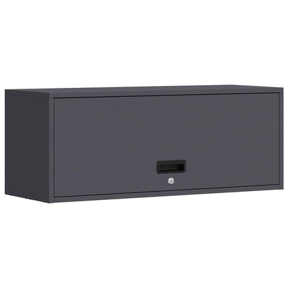Armadio a muro per garage Antracite 90 x 33 x 35 cm