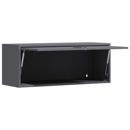 Armadio a muro per garage Antracite 90 x 33 x 35 cm