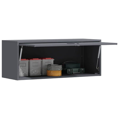 Armadio a muro per garage Antracite 90 x 33 x 35 cm