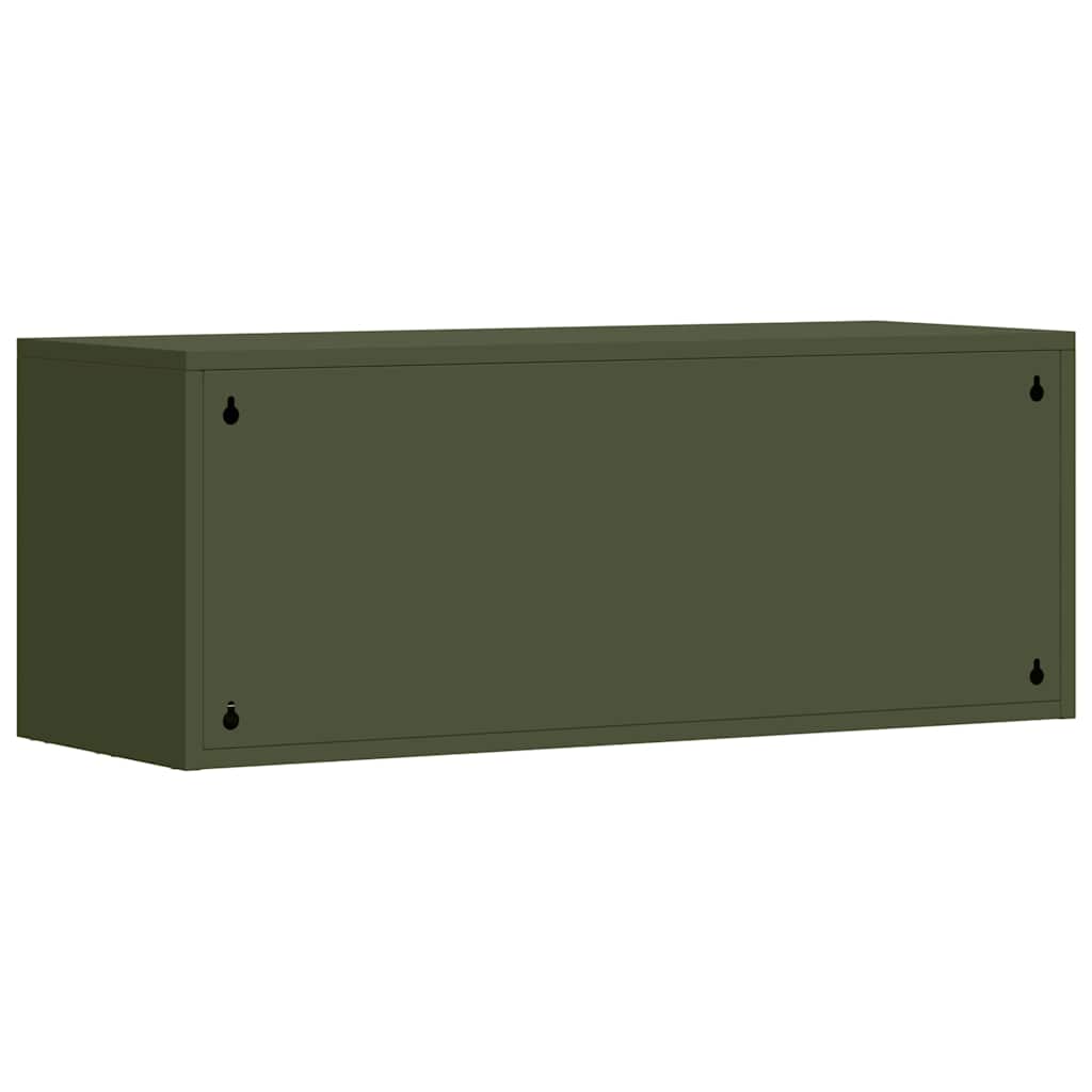 Armadio a muro per garage Oliver verde 90 x 33 x 35 cm | homemem39