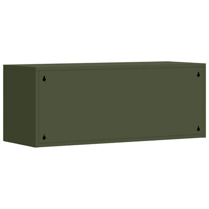 Armadio a muro per garage Oliver verde 90 x 33 x 35 cm | homemem39