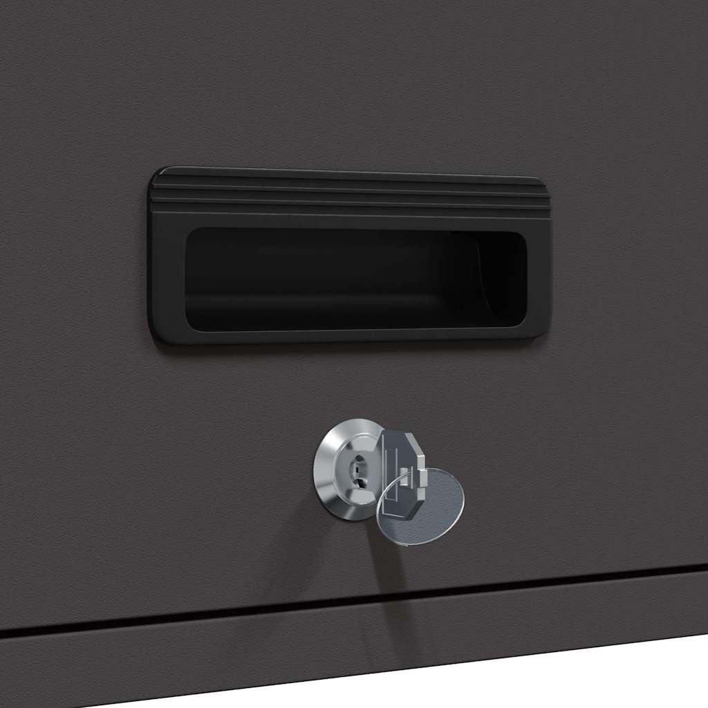 Armadio a muro per garage Nero 80 x 33 x 35 cm