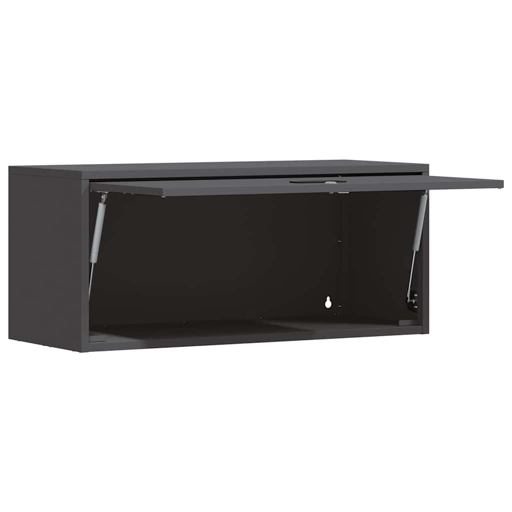Armadio a muro per garage Nero 80 x 33 x 35 cm | homemem39