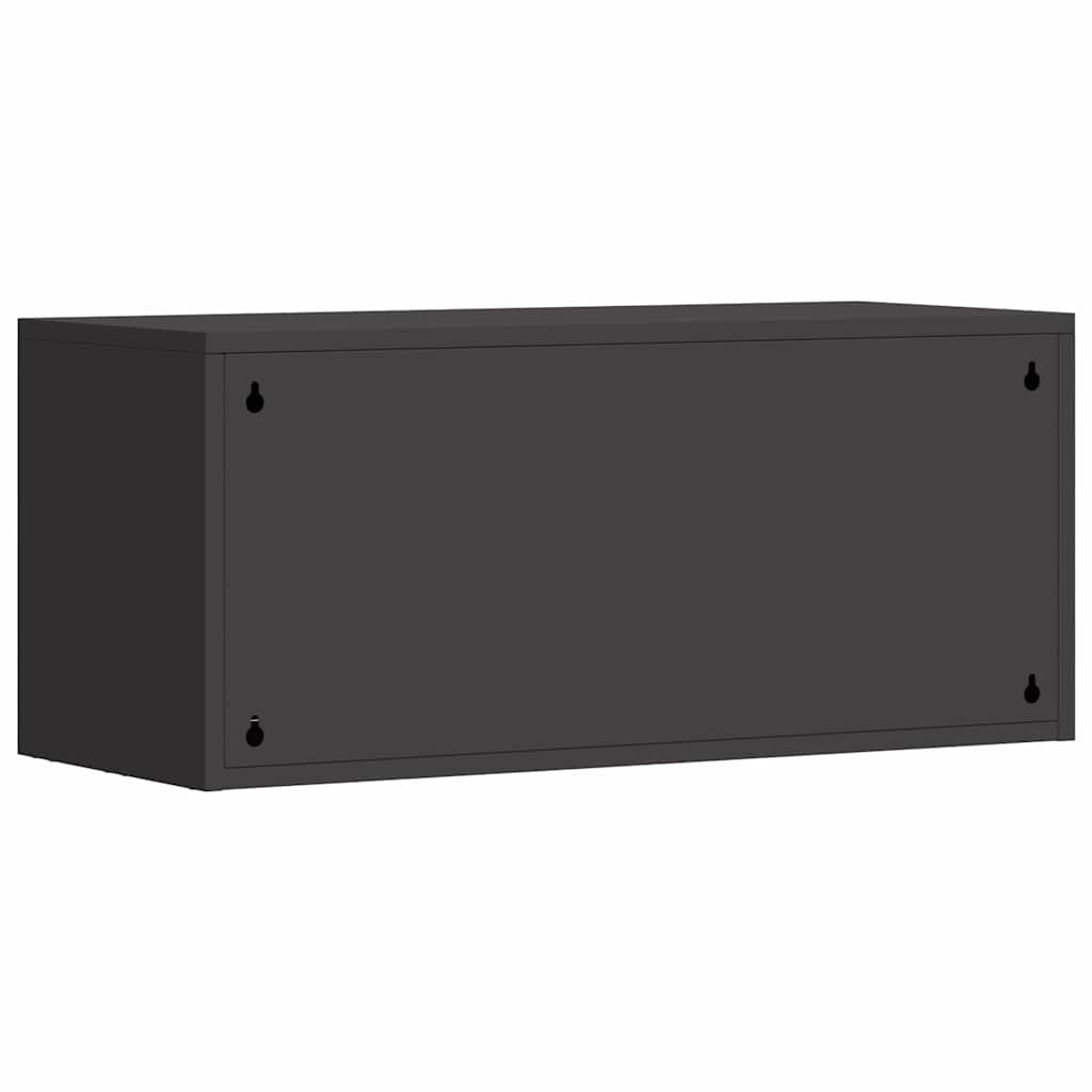 Armadio a muro per garage Nero 80 x 33 x 35 cm | homemem39