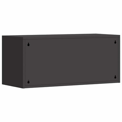 Armadio a muro per garage Nero 80 x 33 x 35 cm | homemem39