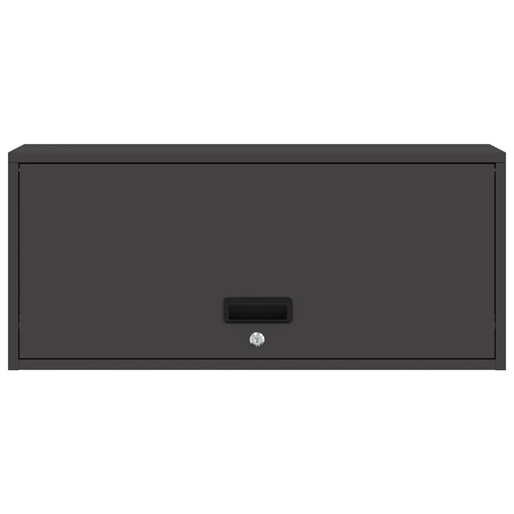Armadio a muro per garage Nero 80 x 33 x 35 cm | homemem39
