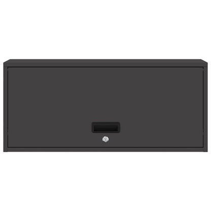 Armadio a muro per garage Nero 80 x 33 x 35 cm | homemem39