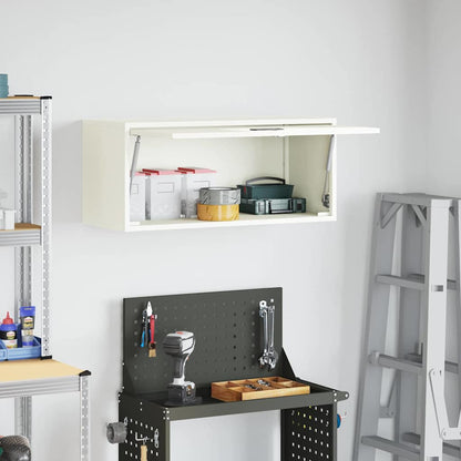 Armadio a muro per garage Bianco 80 x 33 x 35 cm | homemem39
