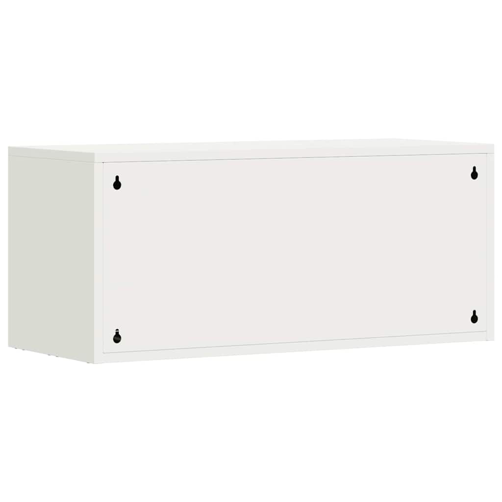 Armadio a muro per garage Bianco 80 x 33 x 35 cm