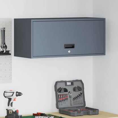 Armadio a muro per garage Antracite 80 x 33 x 35 cm | homemem39