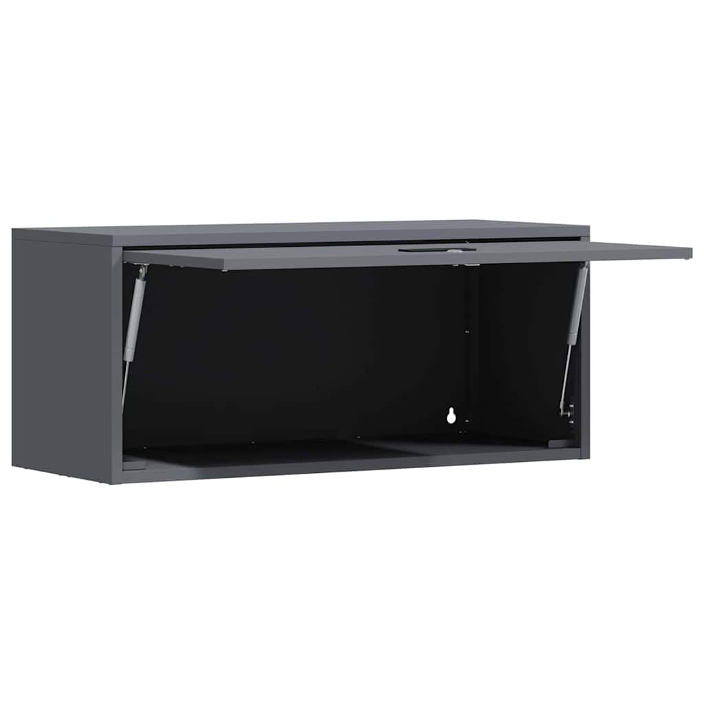 Armadio a muro per garage Antracite 80 x 33 x 35 cm | homemem39
