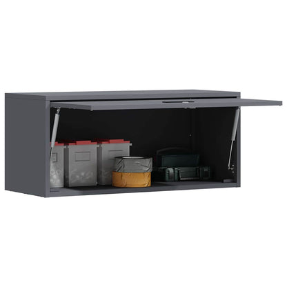 Armadio a muro per garage Antracite 80 x 33 x 35 cm | homemem39