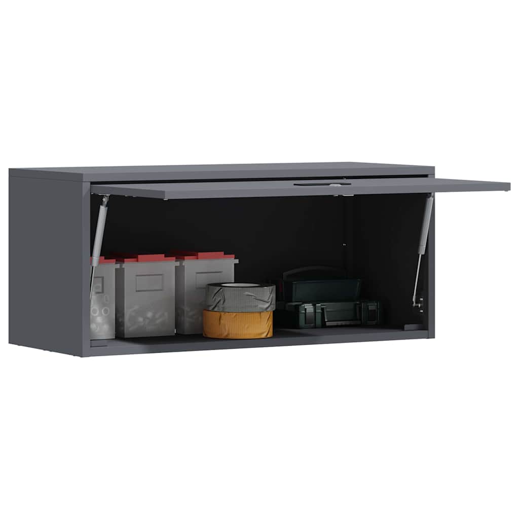 Armadio a muro per garage Antracite 80 x 33 x 35 cm