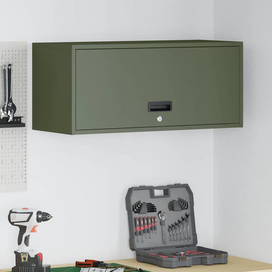 Armadio a muro per garage Oliver verde 80 x 33 x 35 cm