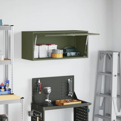 Armadio a muro per garage Oliver verde 80 x 33 x 35 cm
