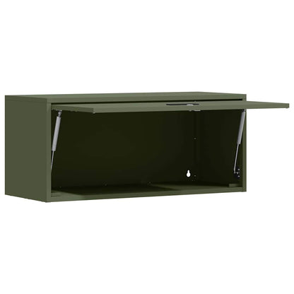 Armadio a muro per garage Oliver verde 80 x 33 x 35 cm | homemem39