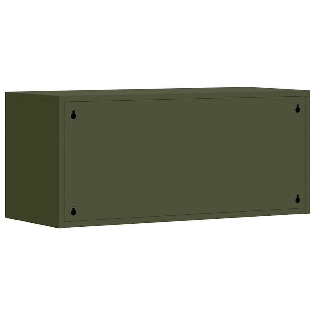 Armadio a muro per garage Oliver verde 80 x 33 x 35 cm | homemem39