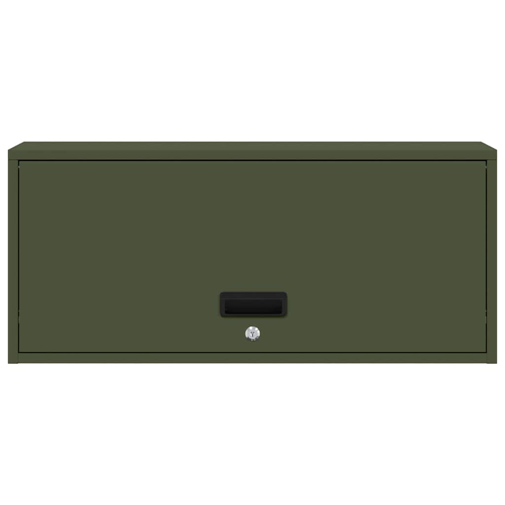 Armadio a muro per garage Oliver verde 80 x 33 x 35 cm | homemem39