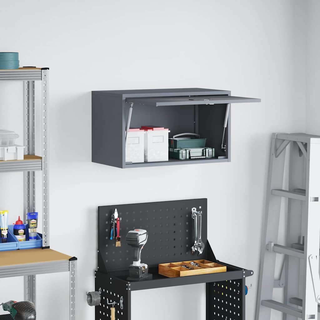 Armadio a muro per garage Antracite 60 x 33 x 35 cm | homemem39