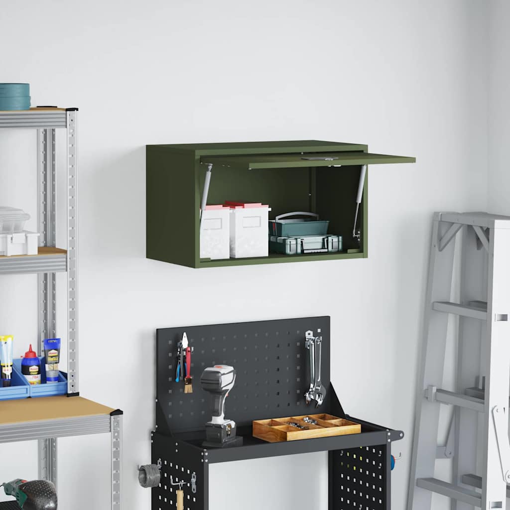 Armadio a muro per garage Oliver verde 60 x 33 x 35 cm | homemem39