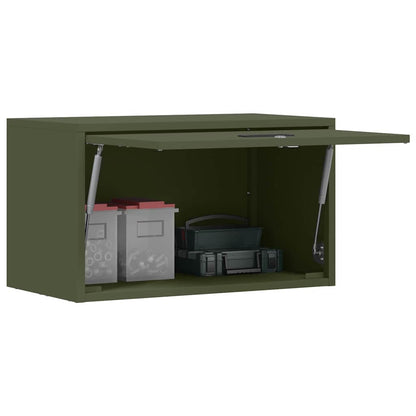 Armadio a muro per garage Oliver verde 60 x 33 x 35 cm | homemem39