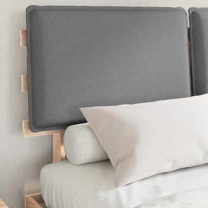 Letto con Testiera Rivestita Grigio chiaro 160 x 200 cm | homemem39
