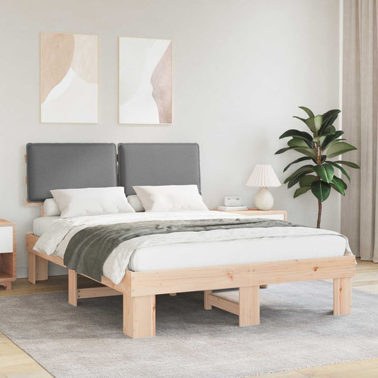 Letto con Testiera Rivestita Grigio chiaro 160 x 200 cm | homemem39