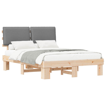 Letto con Testiera Rivestita Grigio chiaro 160 x 200 cm | homemem39