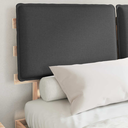 Letto con Testiera Rivestita Grigio scuro 160 x 200 cm | homemem39