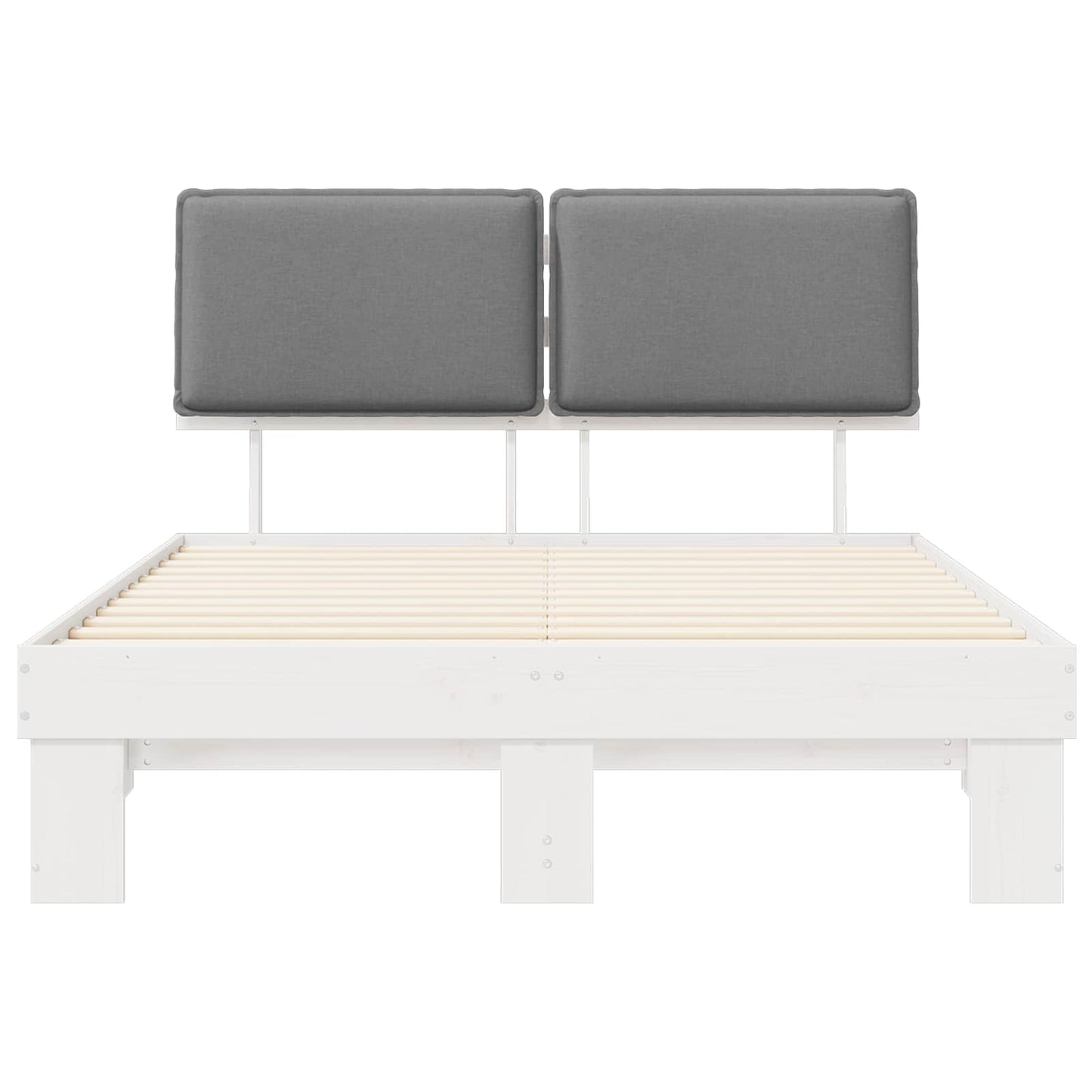 Letto con Testiera Rivestita Grigio chiaro 160 x 200 cm | homemem39