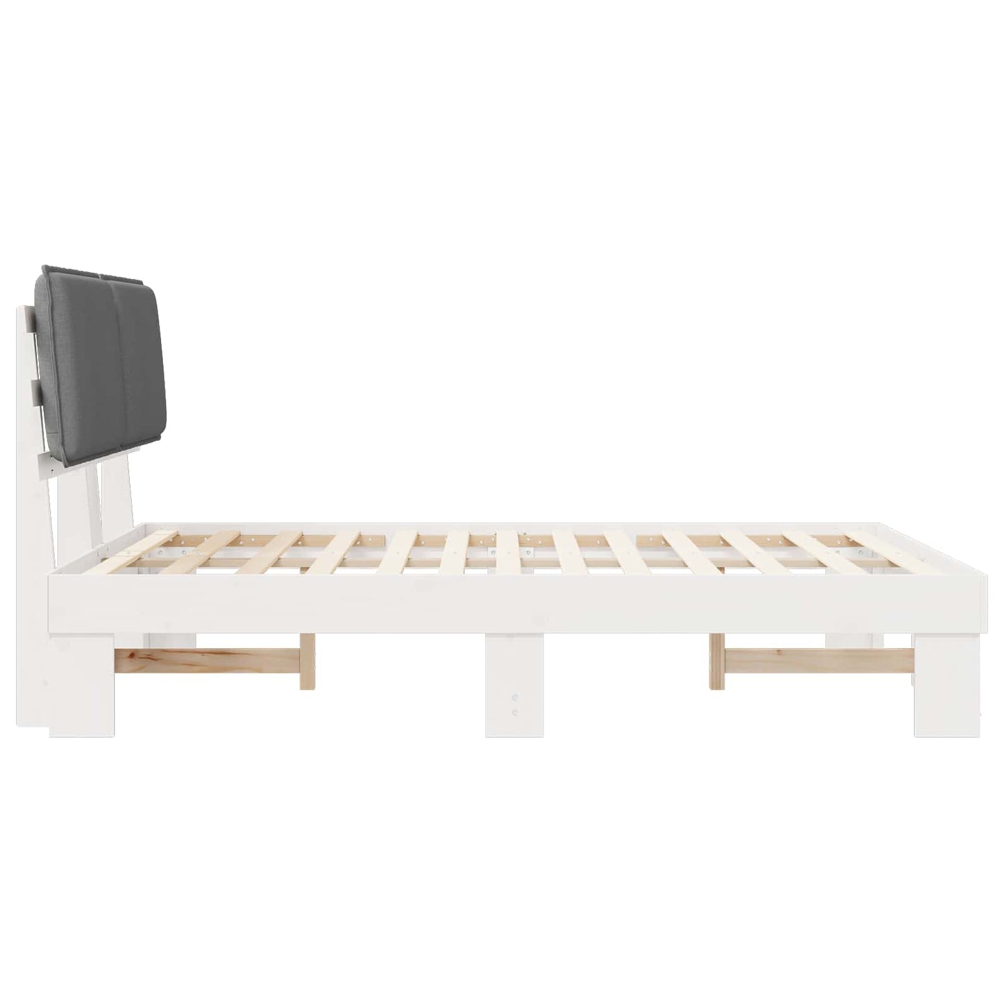 Letto con Testiera Rivestita Grigio chiaro 160 x 200 cm | homemem39