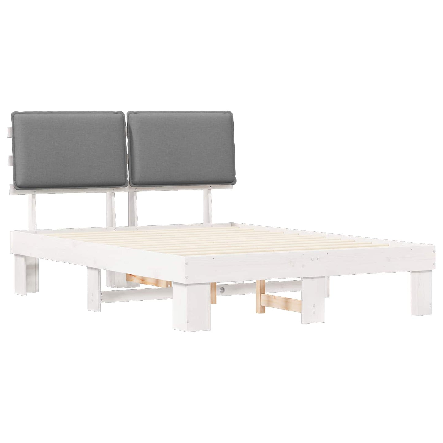 Letto con Testiera Rivestita Grigio chiaro 150 x 200 cm | homemem39