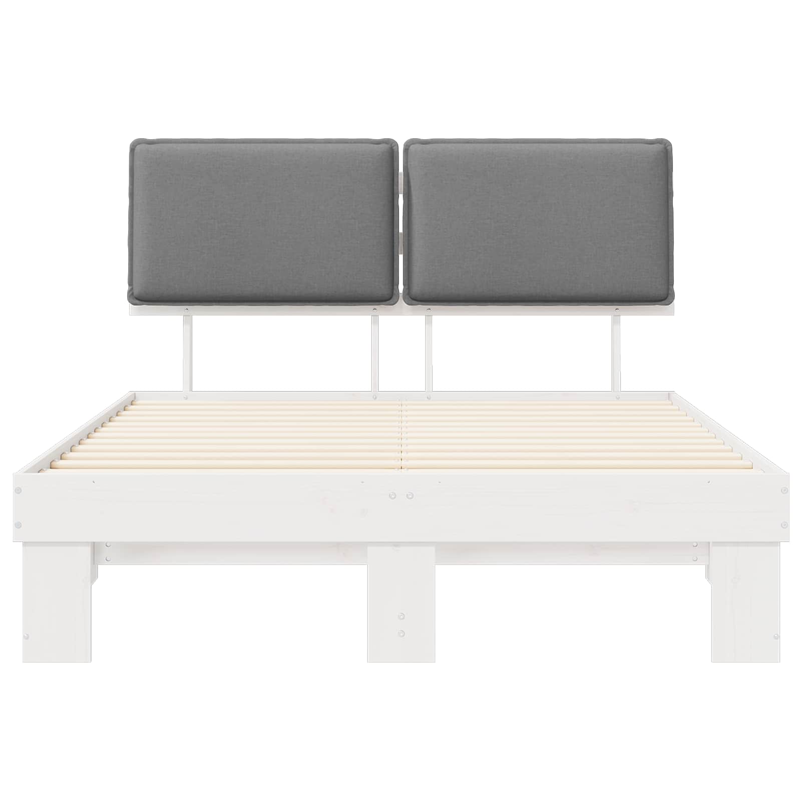 Letto con Testiera Rivestita Grigio chiaro 150 x 200 cm | homemem39