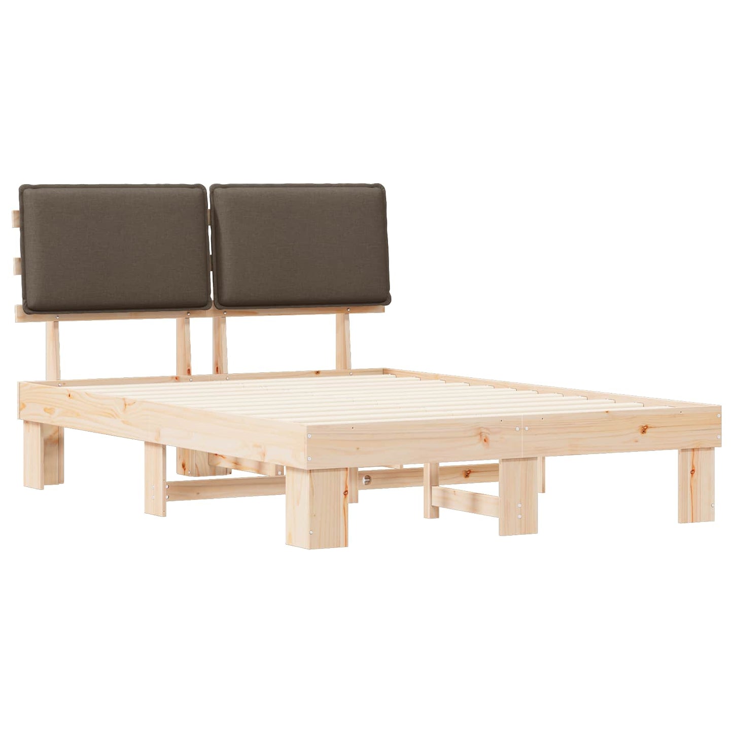 Letto con Testiera Rivestita Talpa 140 x 200 cm Pino massello | homemem39