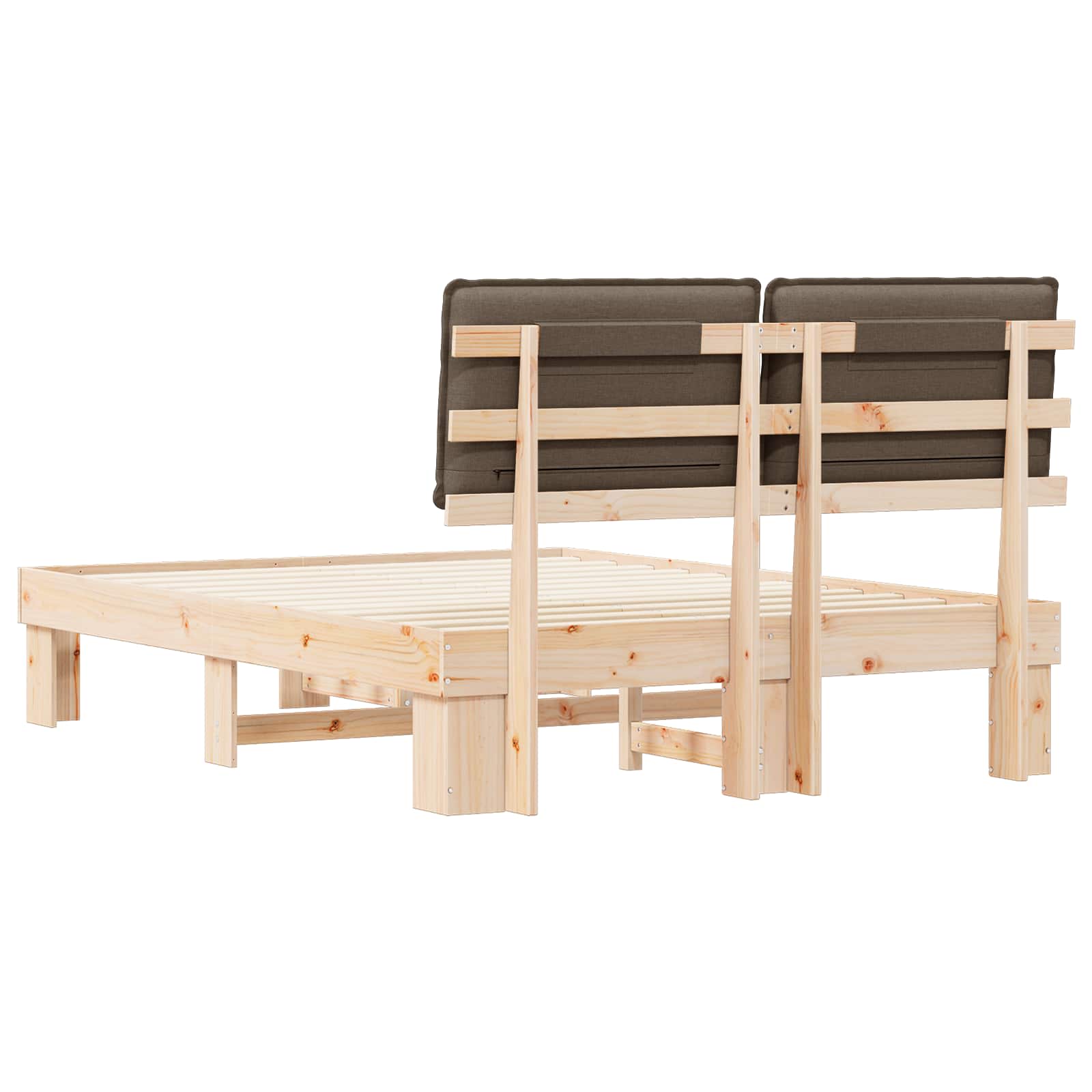 Letto con Testiera Rivestita Talpa 140 x 200 cm Pino massello | homemem39