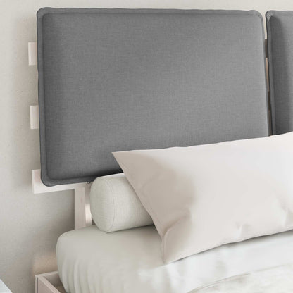 Letto con Testiera Rivestita Grigio chiaro 140 x 200 cm | homemem39