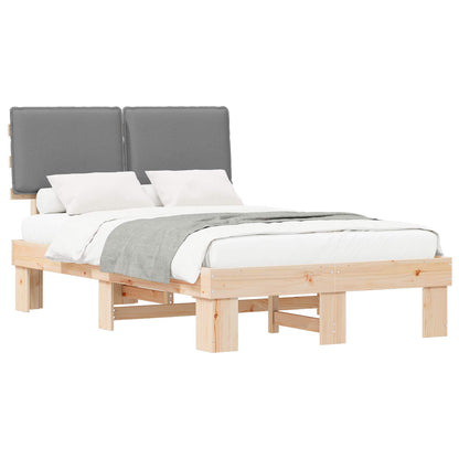 Letto con Testiera Rivestita Grigio chiaro 120 x 200 cm | homemem39