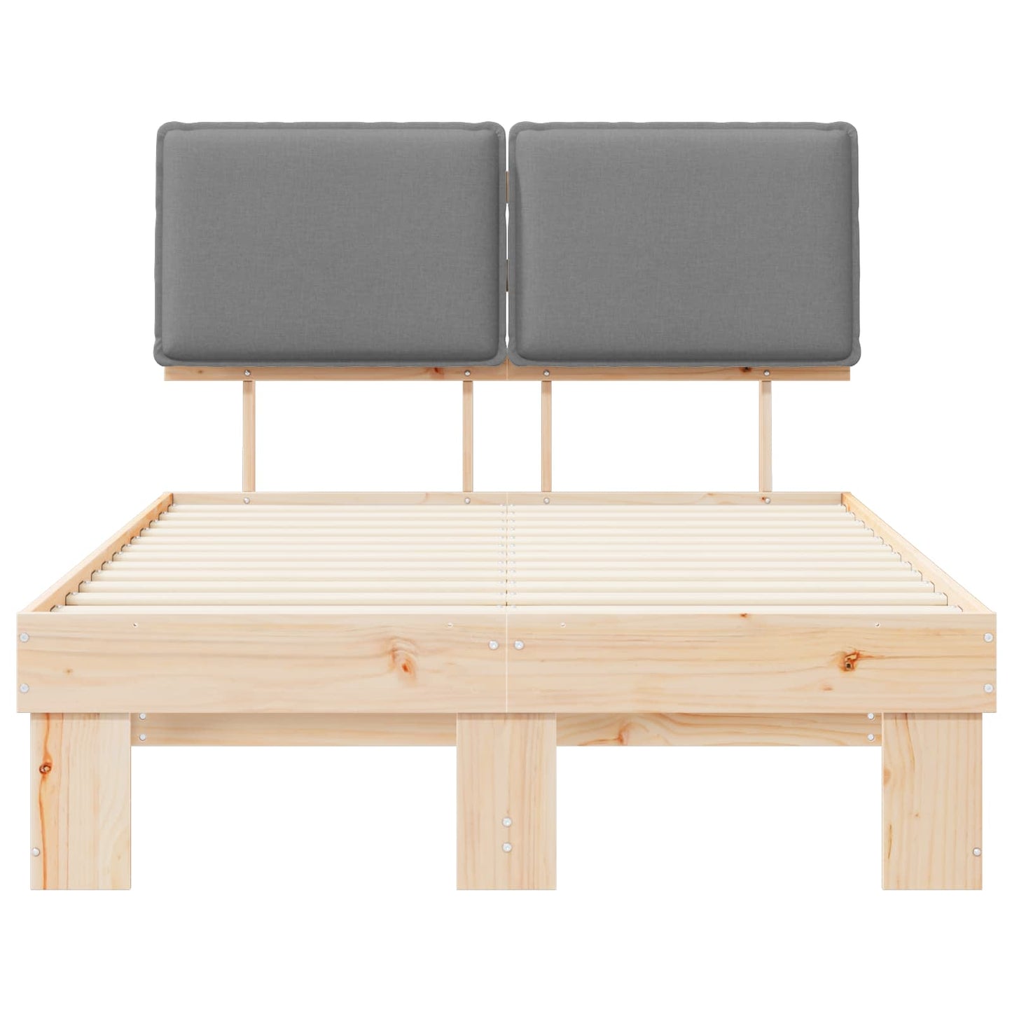Letto con Testiera Rivestita Grigio chiaro 120 x 200 cm | homemem39