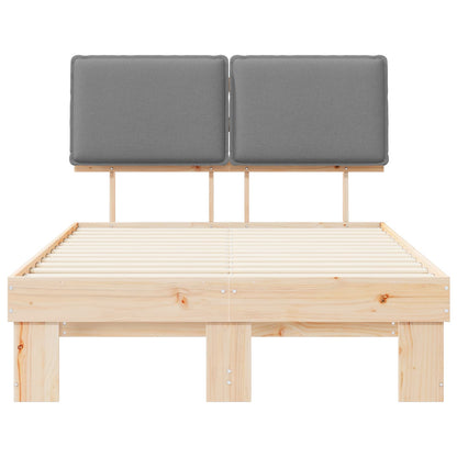 Letto con Testiera Rivestita Grigio chiaro 120 x 200 cm | homemem39