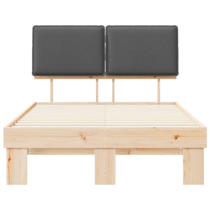 Letto con Testiera Rivestita Grigio scuro 120 x 200 cm | homemem39
