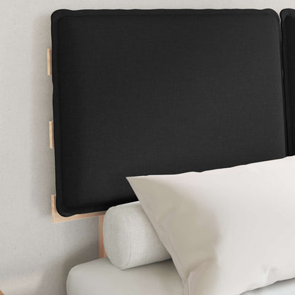 Letto con Testiera Rivestita Nero 120 x 200 cm Pino massello | homemem39