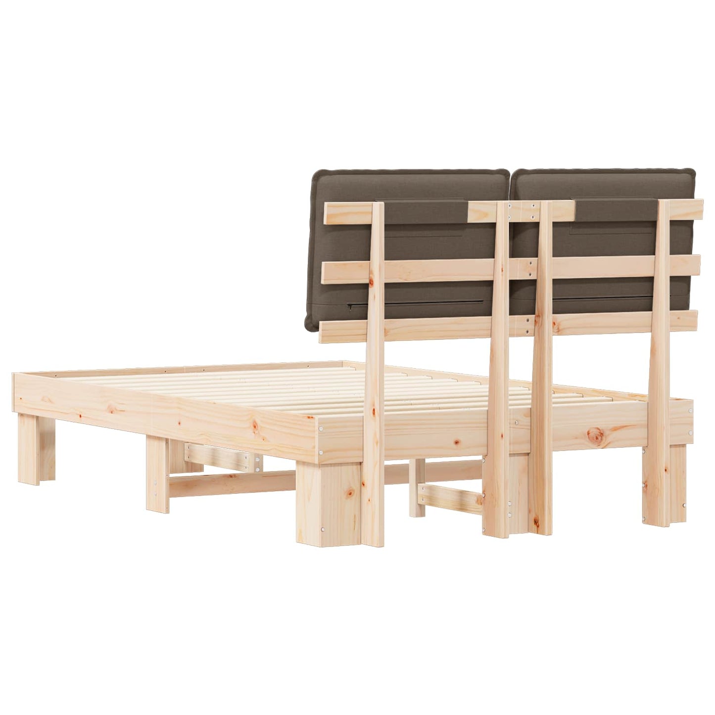 Letto con Testiera Rivestita Talpa 120 x 200 cm Pino massello | homemem39