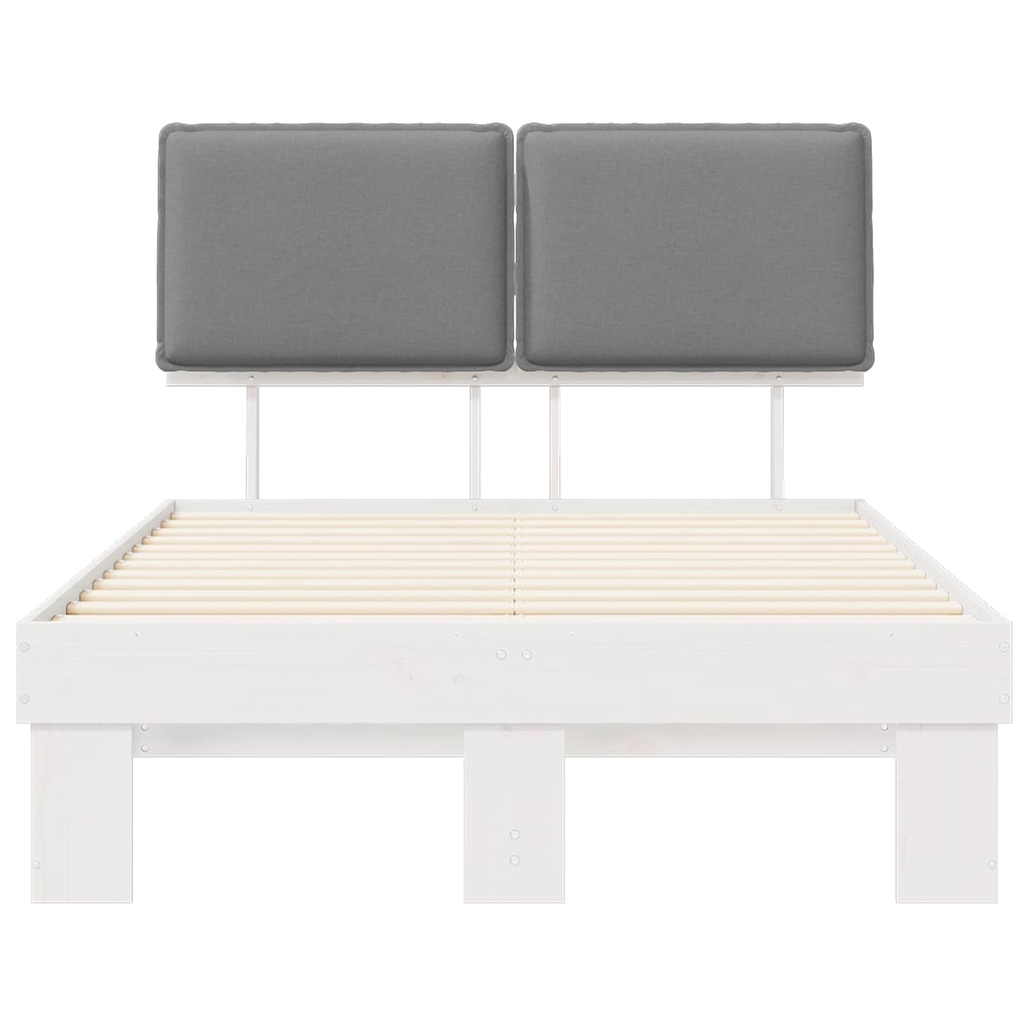 Letto con Testiera Rivestita Grigio chiaro 120 x 200 cm | homemem39