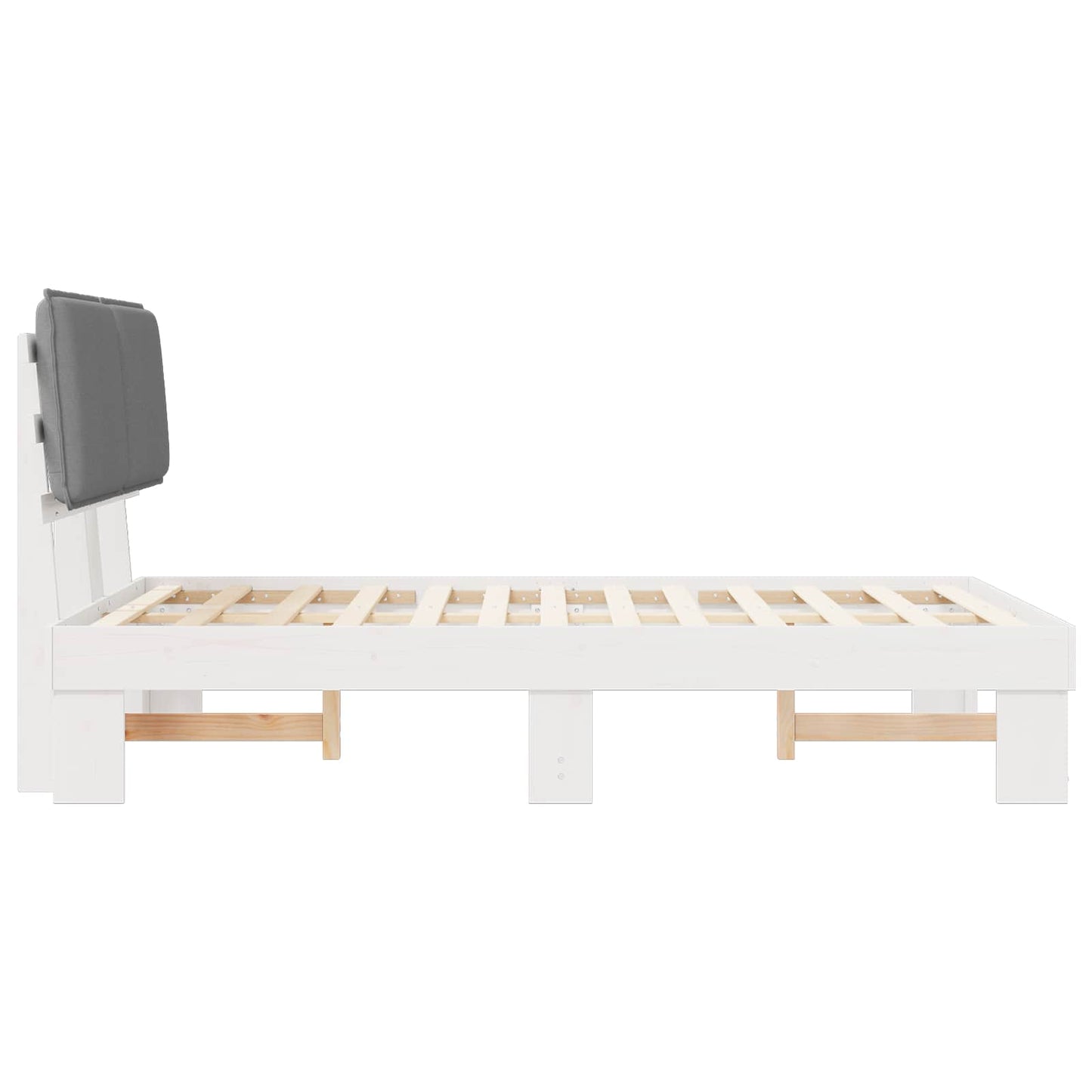 Letto con Testiera Rivestita Grigio chiaro 120 x 200 cm | homemem39