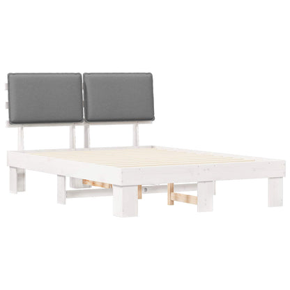 Letto con Testiera Rivestita Grigio chiaro 135 x 190 cm | homemem39