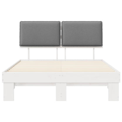 Letto con Testiera Rivestita Grigio chiaro 135 x 190 cm | homemem39